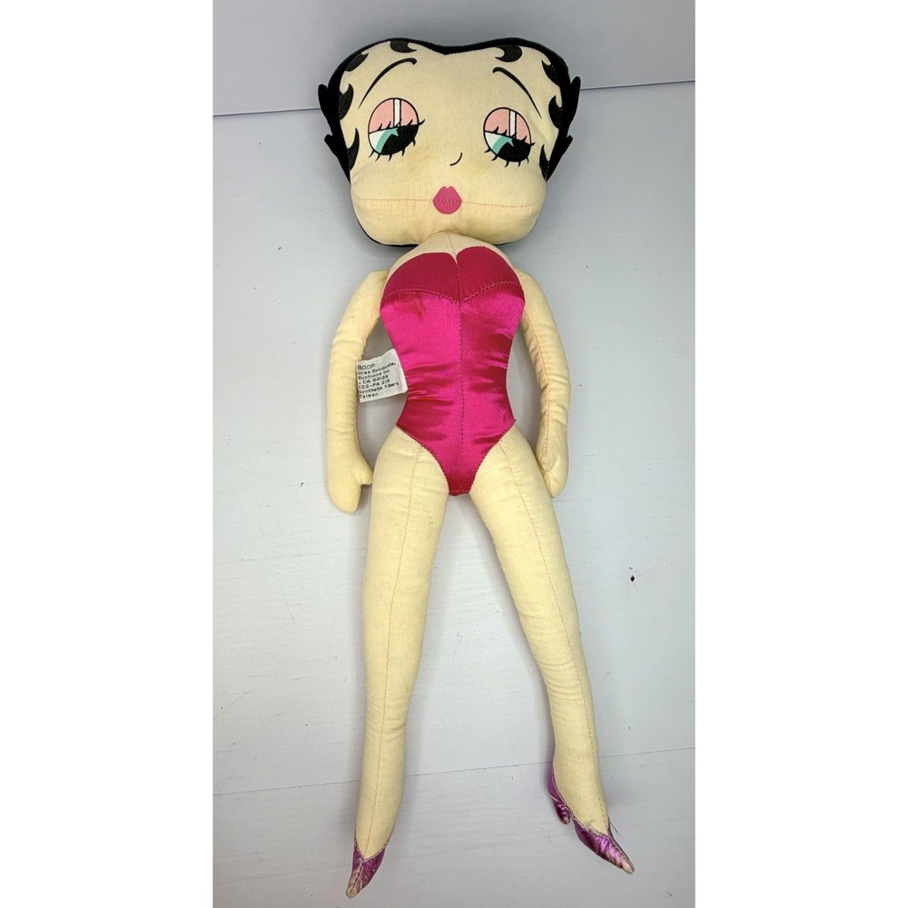 Vintage 1983 Betty Boop Plush Doll Stuffed Toy Determined Productions Pink Dress